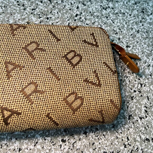 Authentic BVLGARI Logomania Brown Canvas Pouch - Picture 3 of 7